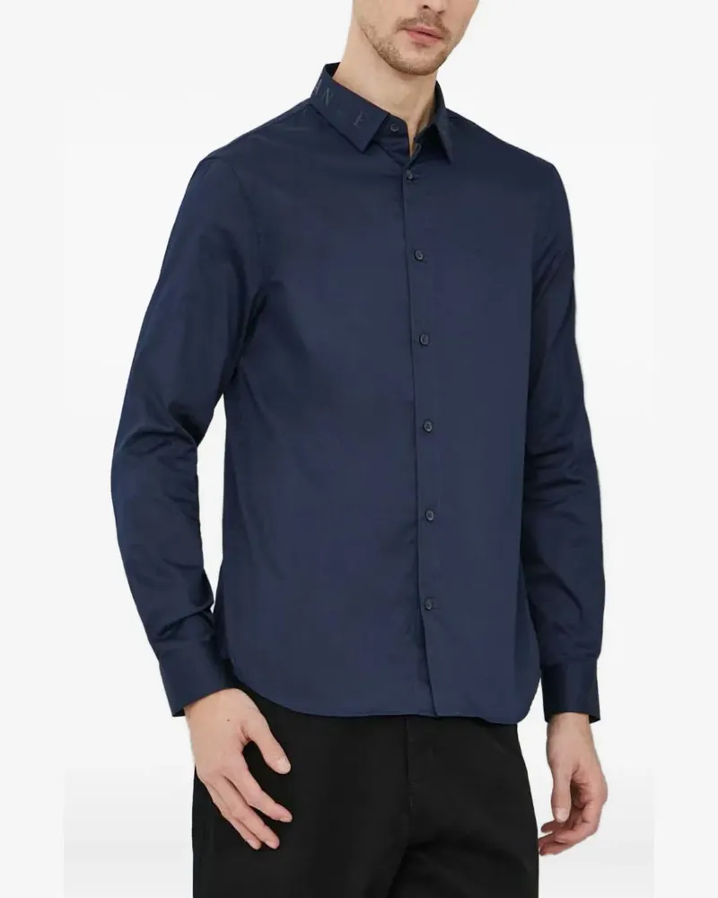 Armani Exchange Hemd mit Logo-Detail - Blau Blau
