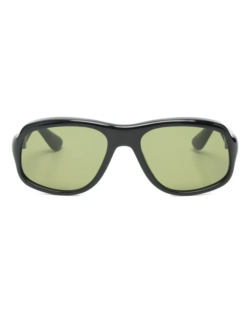 Port Tanger Bamba Sonnenbrille mit geometrischem Gestell - Schwarz Schwarz