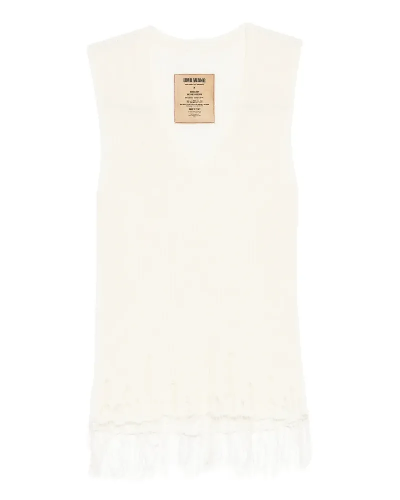 Uma Wang ladder-stitch top - Nude Nude
