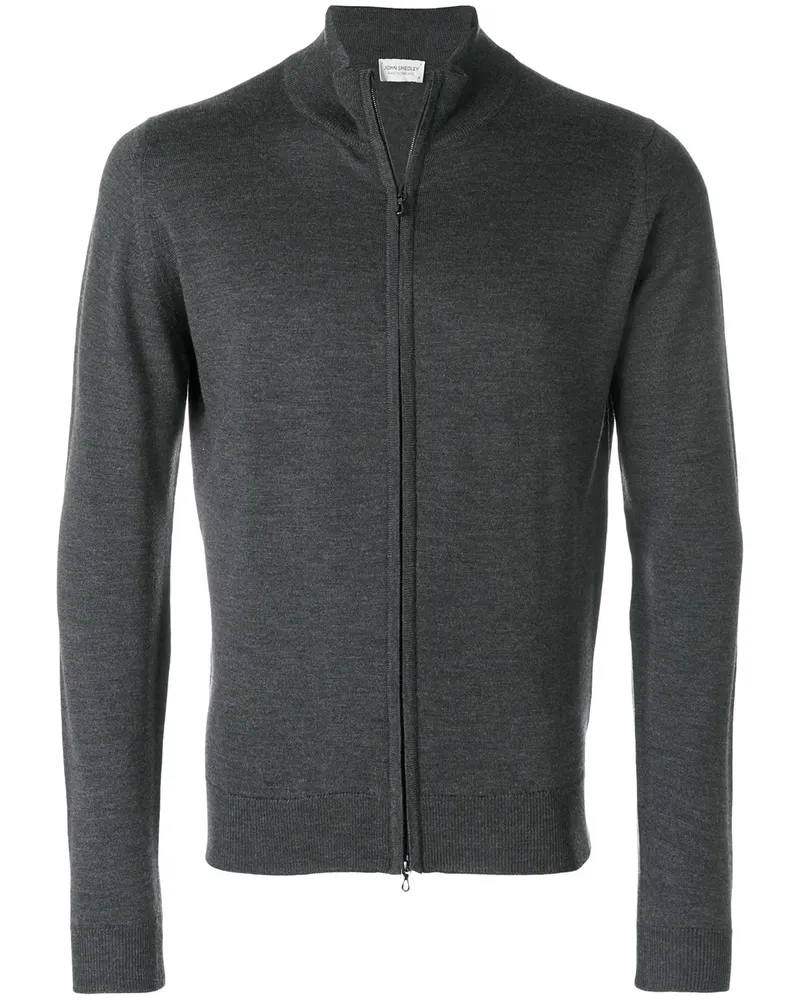 John Smedley Cardigan mit Reißverschluss - Grau Grau