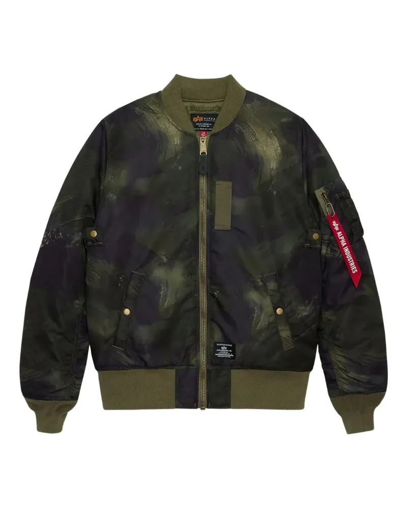 Alpha Industries MA-1 zip camouflage jacket - Grün Grün