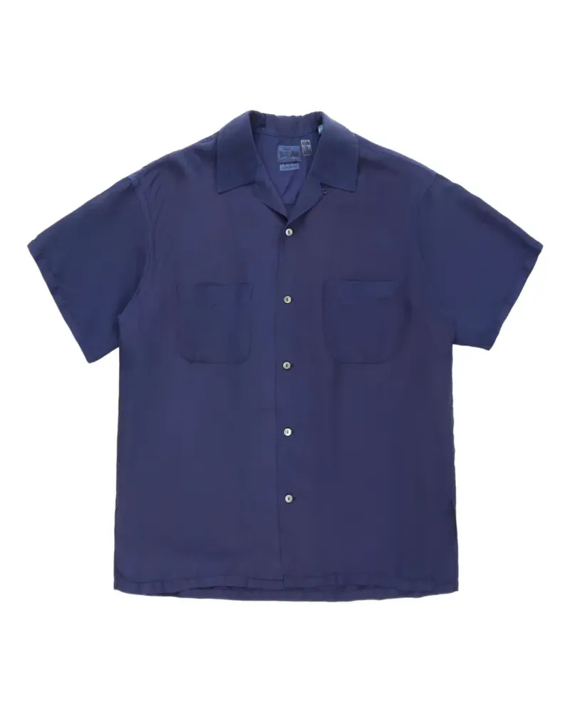Blue Blue Japan short-sleeved silk shirt - Blau Blau