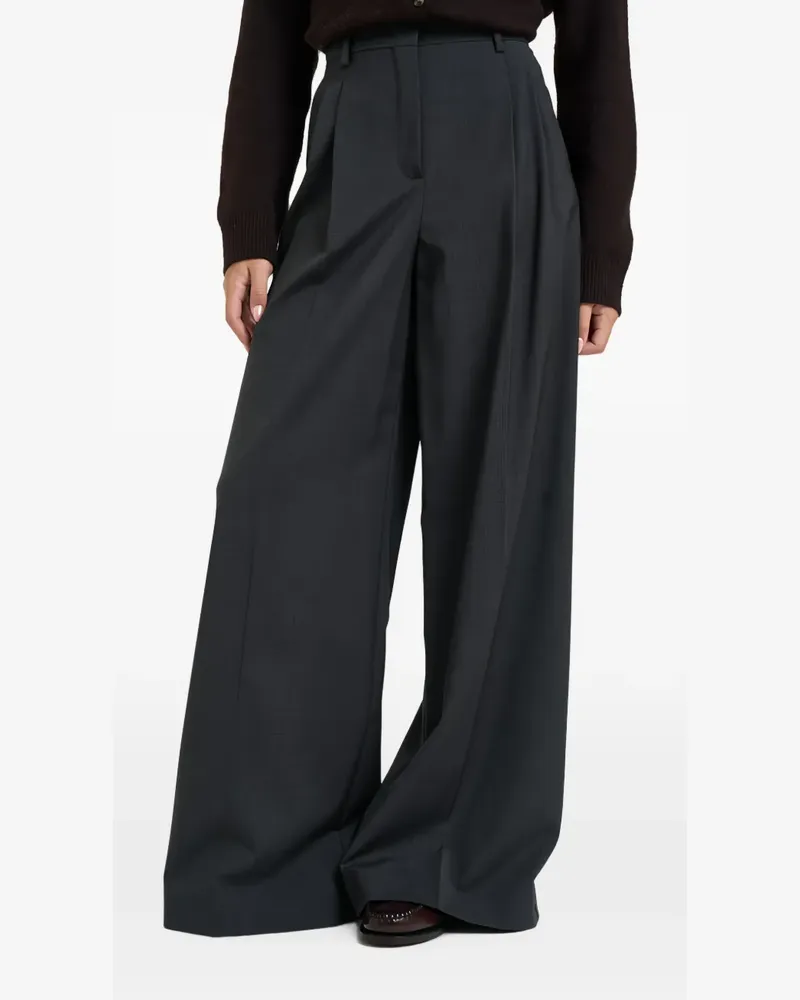 Max Mara Adelf pleated wide-leg trousers - Grau Grau