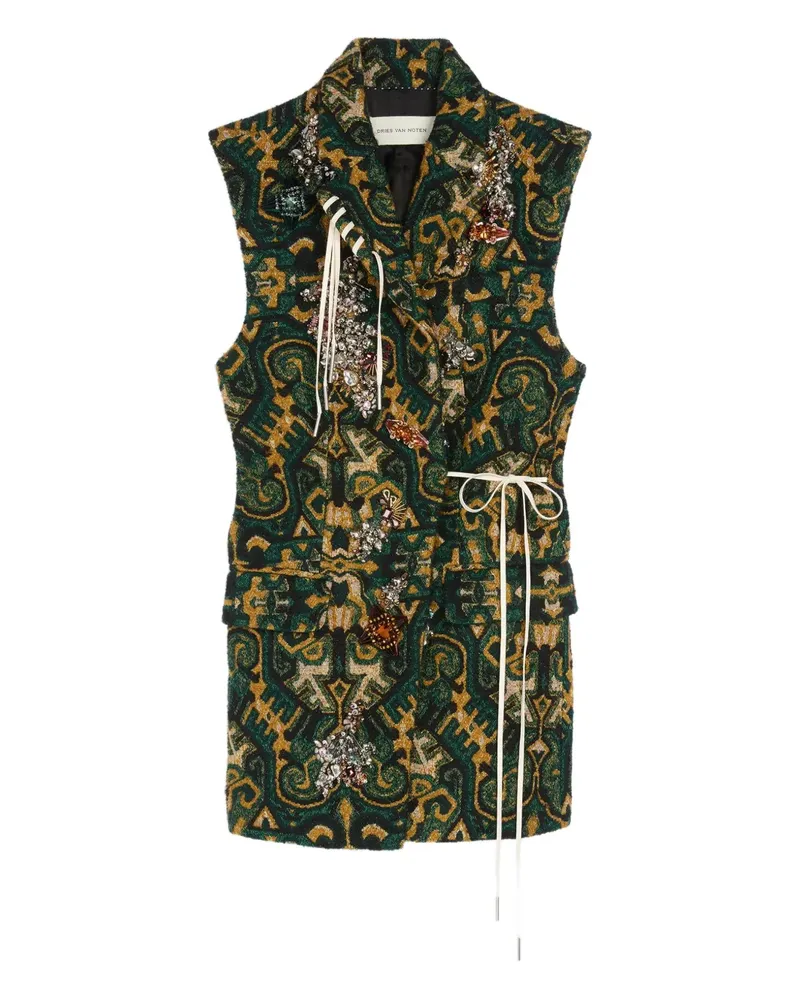 Dries van Noten Verzierter Blazer - Grün Grün