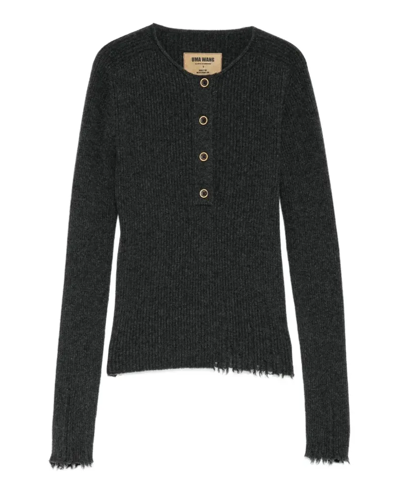 Uma Wang Gerippter Pullover - Grau Grau