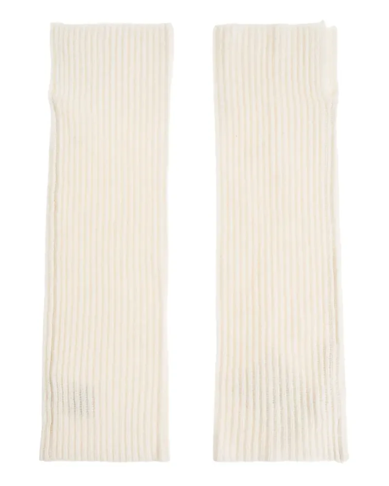 Lisa Yang ribbed gloves - Nude Nude