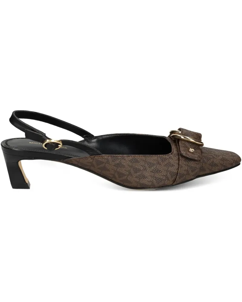 Michael Kors Jaden Slingback-Pumps mit Kitten-Heel-Absatz - Braun Braun