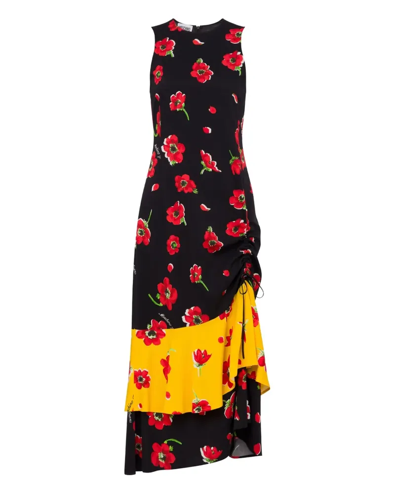 Moschino Kleid mit Blumen-Print - Schwarz Schwarz
