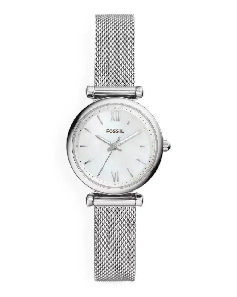 Fossil Carlie Armbanduhr aus Mesh 29mm - Weiß Weiß