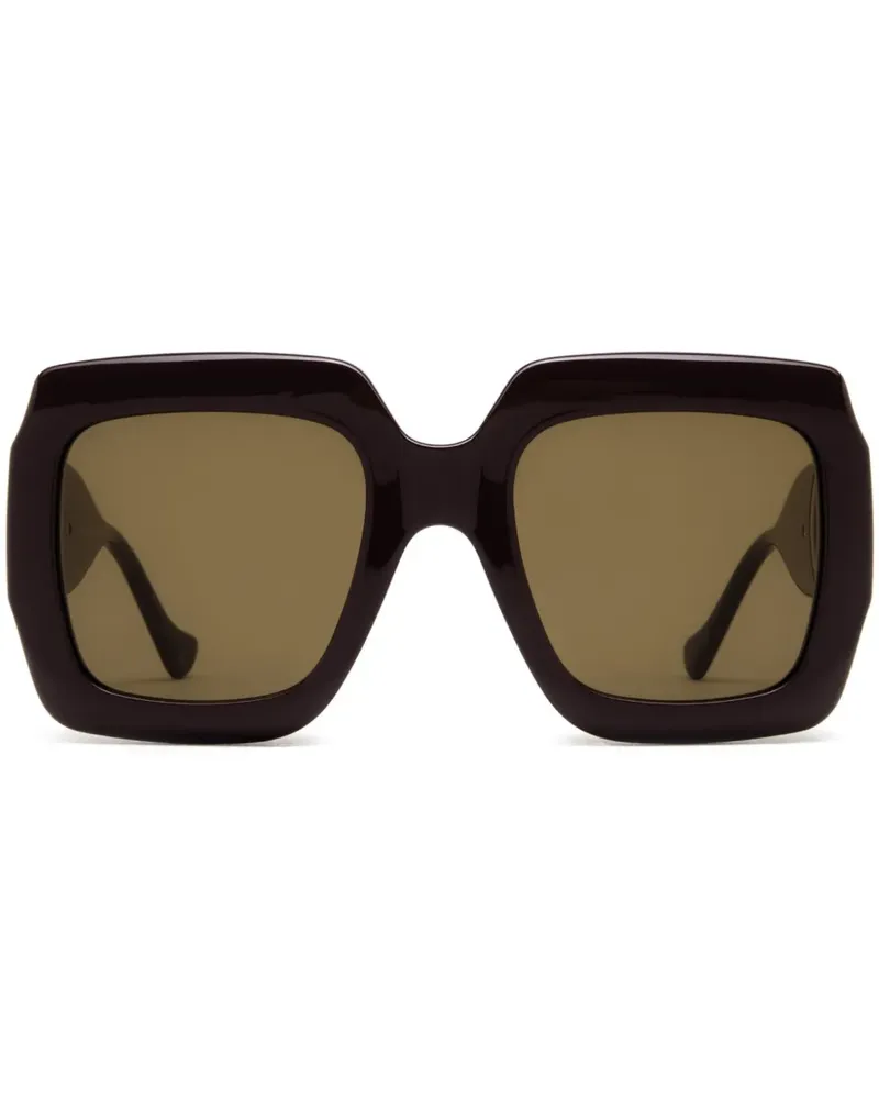 Gucci Eckige Oversized-Sonnenbrille - Braun Braun