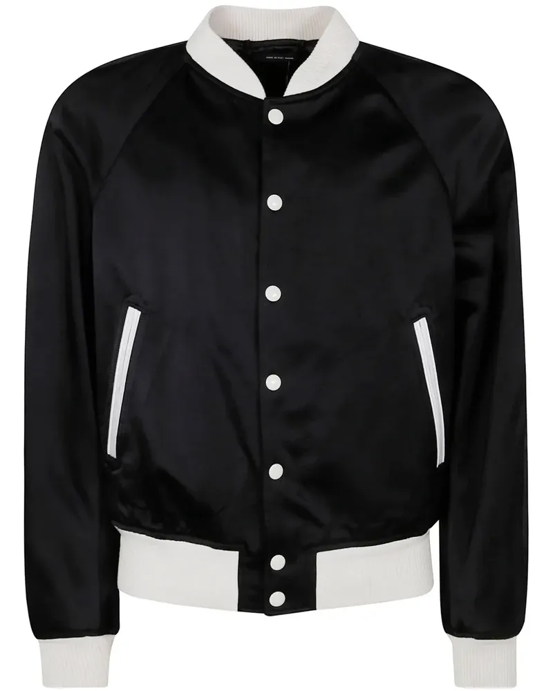 Tom Ford Bomberjacke aus Satin - Schwarz Schwarz