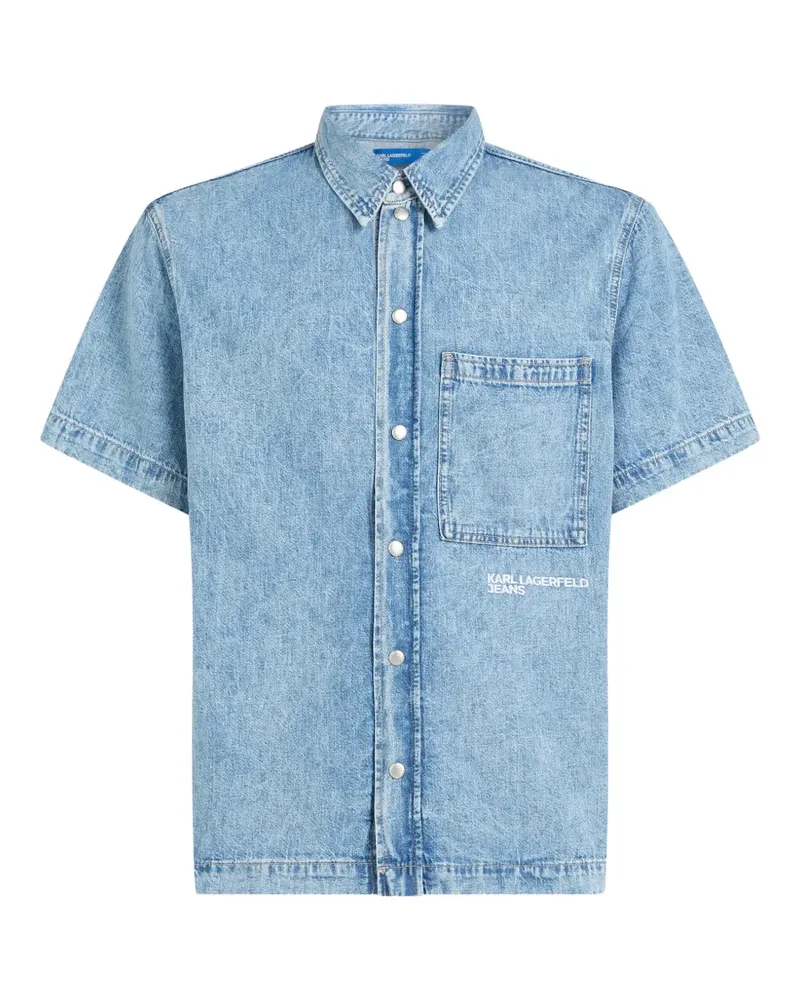 Karl Lagerfeld Hemd mit Brusttaschen - Blau Blau