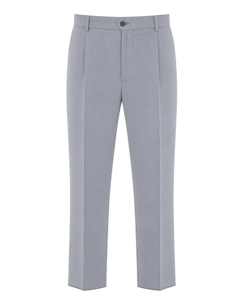 Luigi Bianchi Mantova pressed-crease tailored trousers - Grau Grau