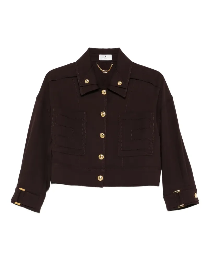 Elisabetta Franchi button-embellished jacket - Braun Braun