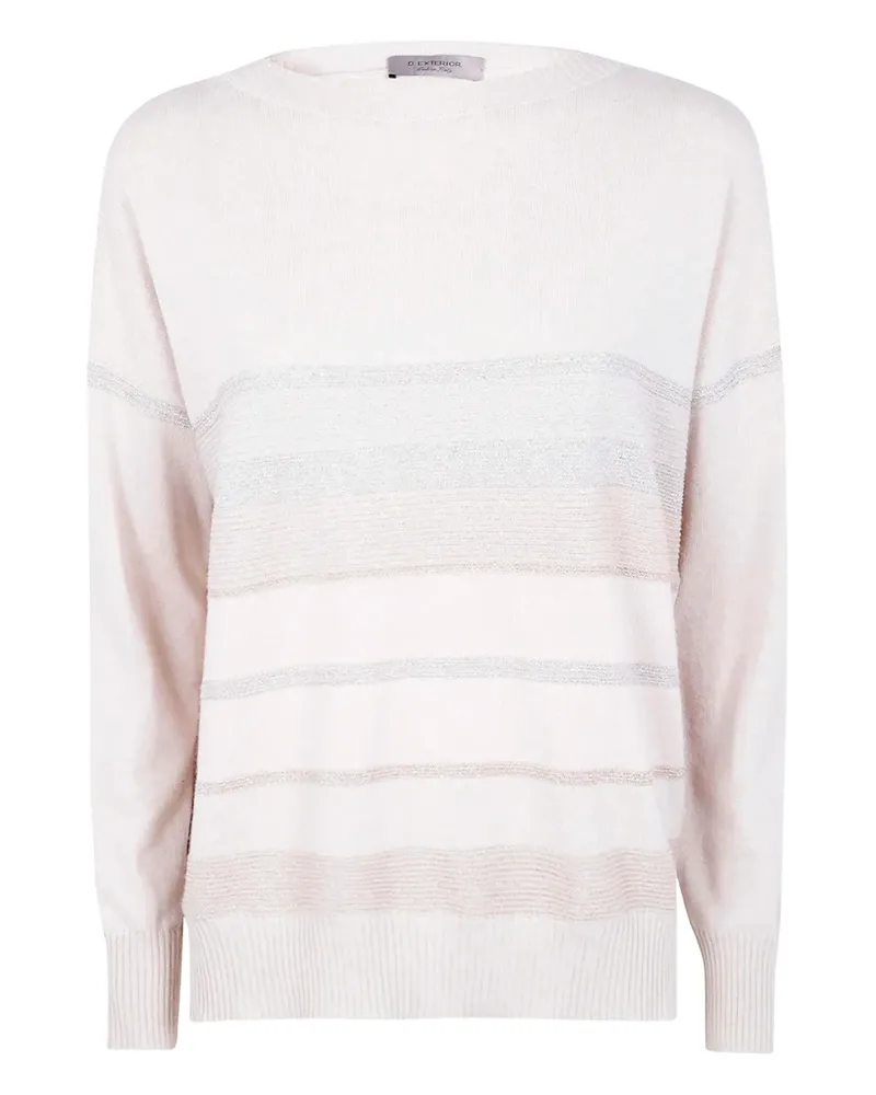 D.EXTERIOR Gestreifter Pullover - Rosa Rosa