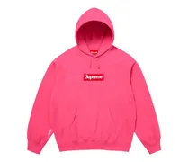 Hoodie mit Logo-Patch - Rosa