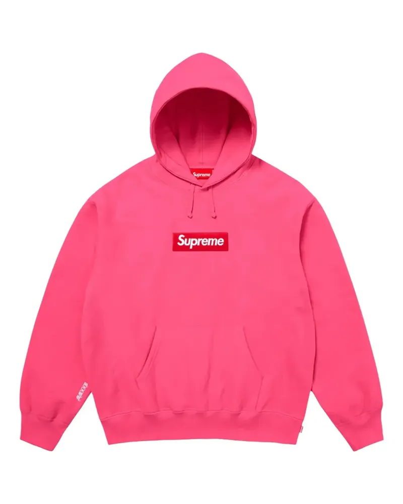 Supreme Being logo-patch hoodie - Rosa Rosa