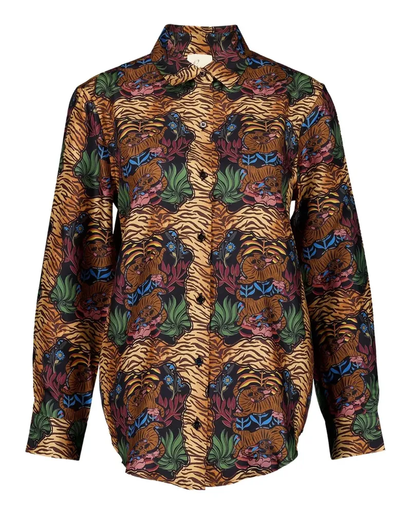 PAULA Hemd mit Tiger-Print - Braun Braun
