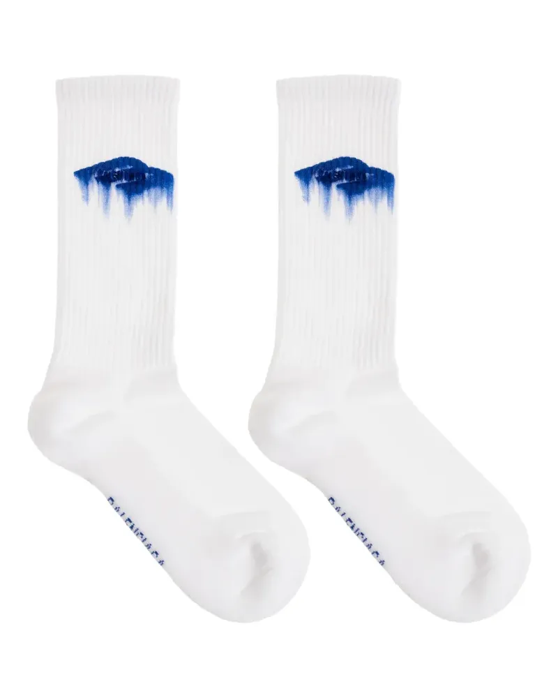 Balenciaga logo socks - Weiß Weiß