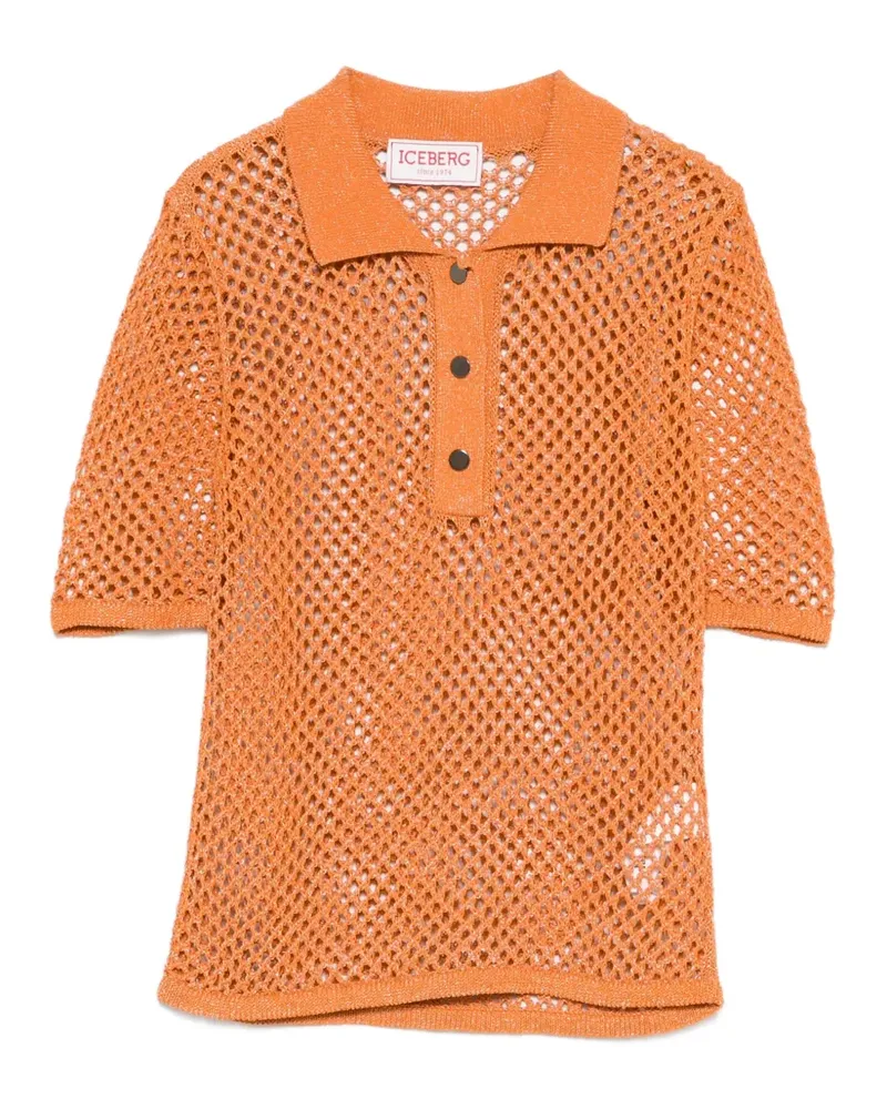 Iceberg Gestricktes Poloshirt mit Knopfleiste - Orange Orange