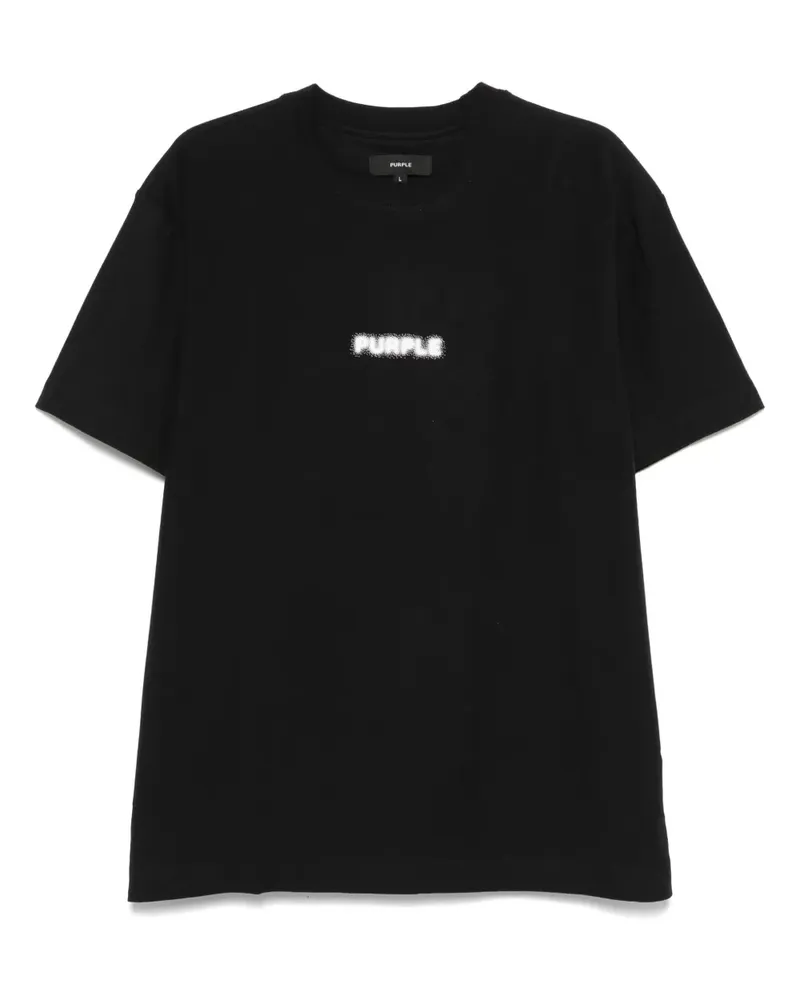 PURPLE BRAND T-Shirt mit Logo-Print - Schwarz Schwarz