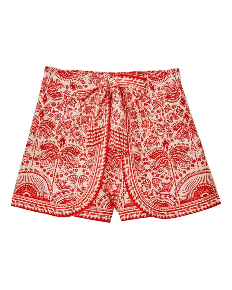 FARM Rio Shorts mit Blumenmuster - Rot Rot