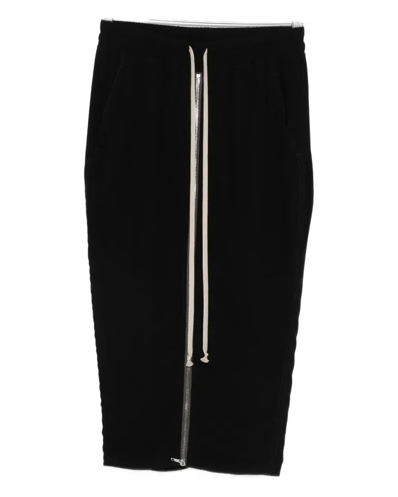 Rick Owens drawstring zip midi skirt - Schwarz Schwarz