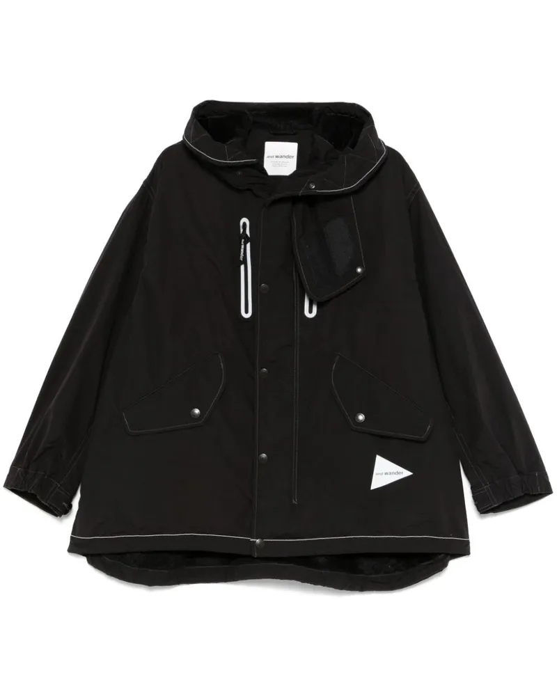 and wander Fishtail Octa Jacke - Schwarz Schwarz