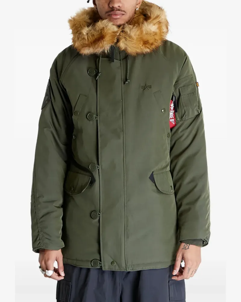 Alpha Industries Bomberjacke mit Reißverschluss - Grün Grün