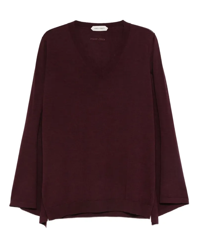 Alberta Ferretti Pullover mit V-Ausschnitt - Violett Violett