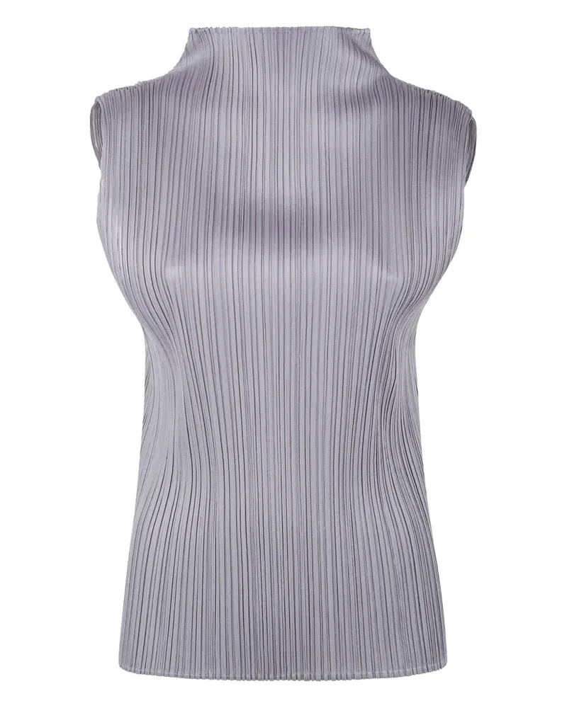 Issey Miyake Plissiertes Hemd - Grau Grau