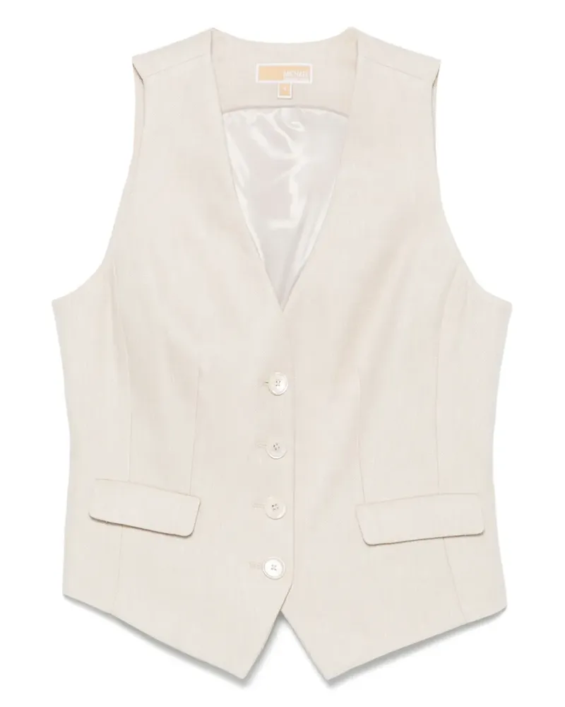 Michael Kors Weste mit Slub-Struktur - Nude Nude