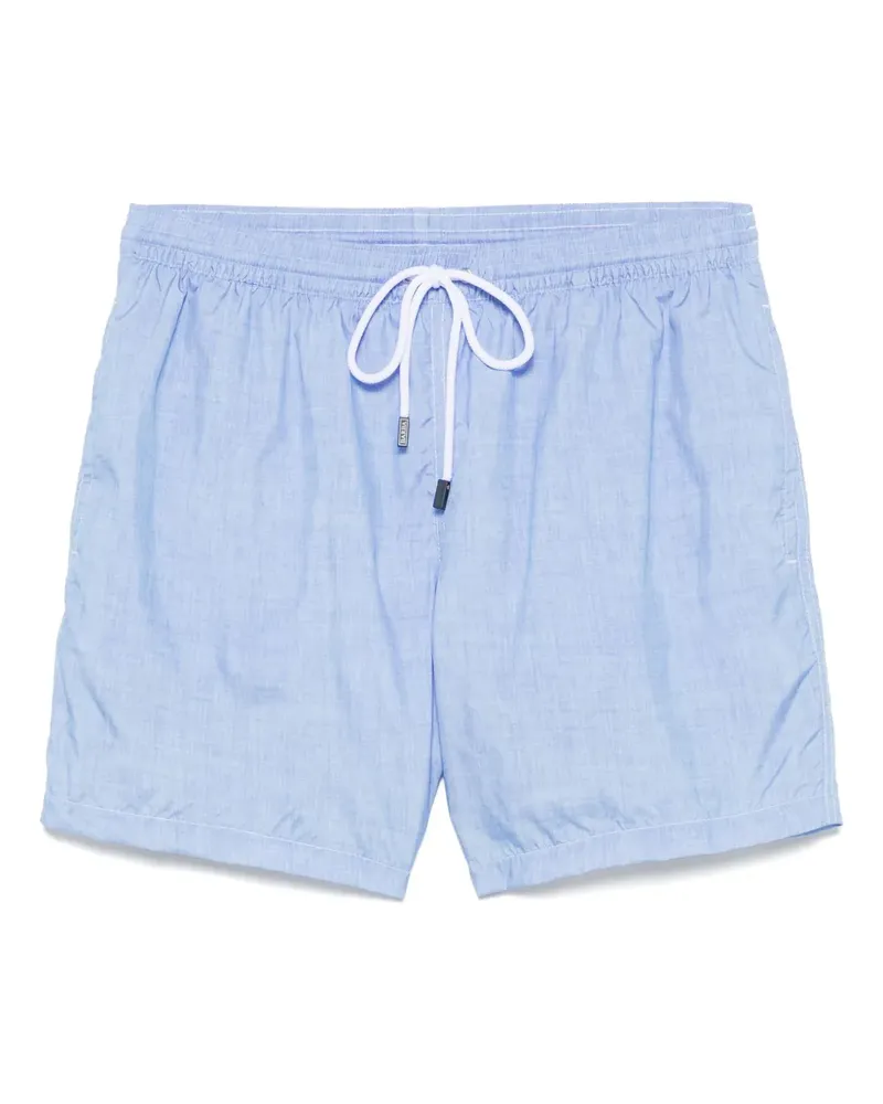 BARBA Badeshorts mit Logo-Patch - Blau Blau