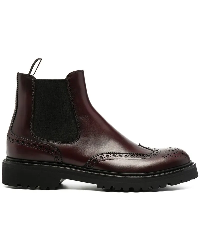 Scarosso Stiefeletten mit Budapestermuster - Rot Rot