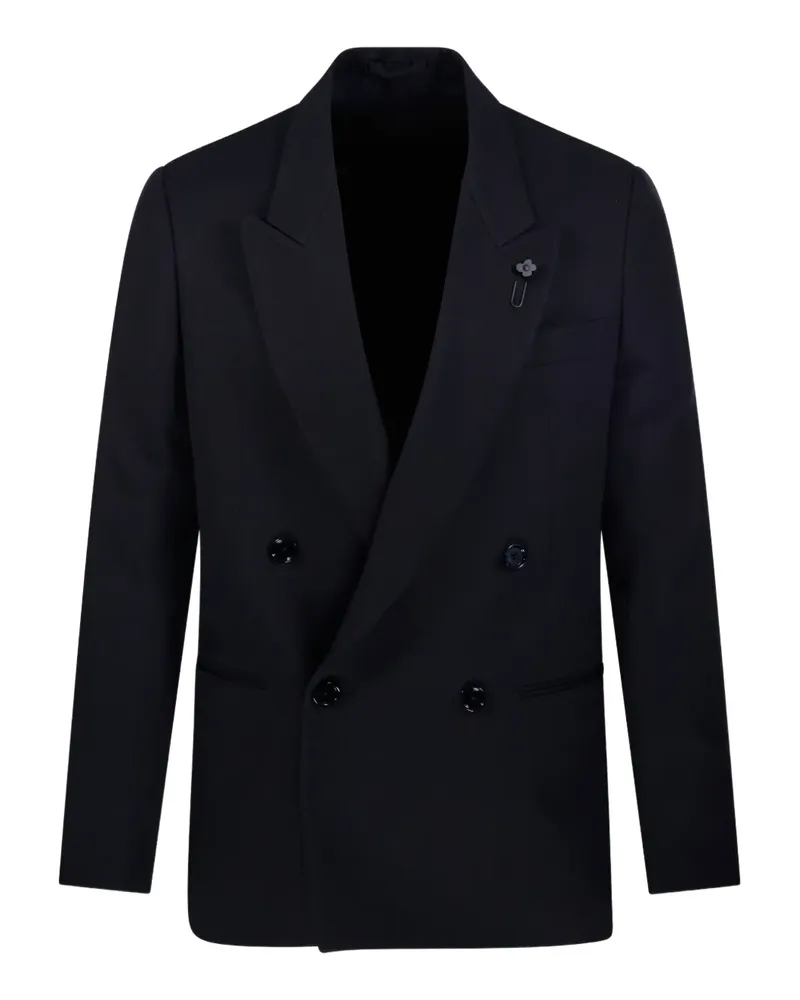 LARDINI Doppelreihiger Blazer mit Blumendetail - Blau Blau