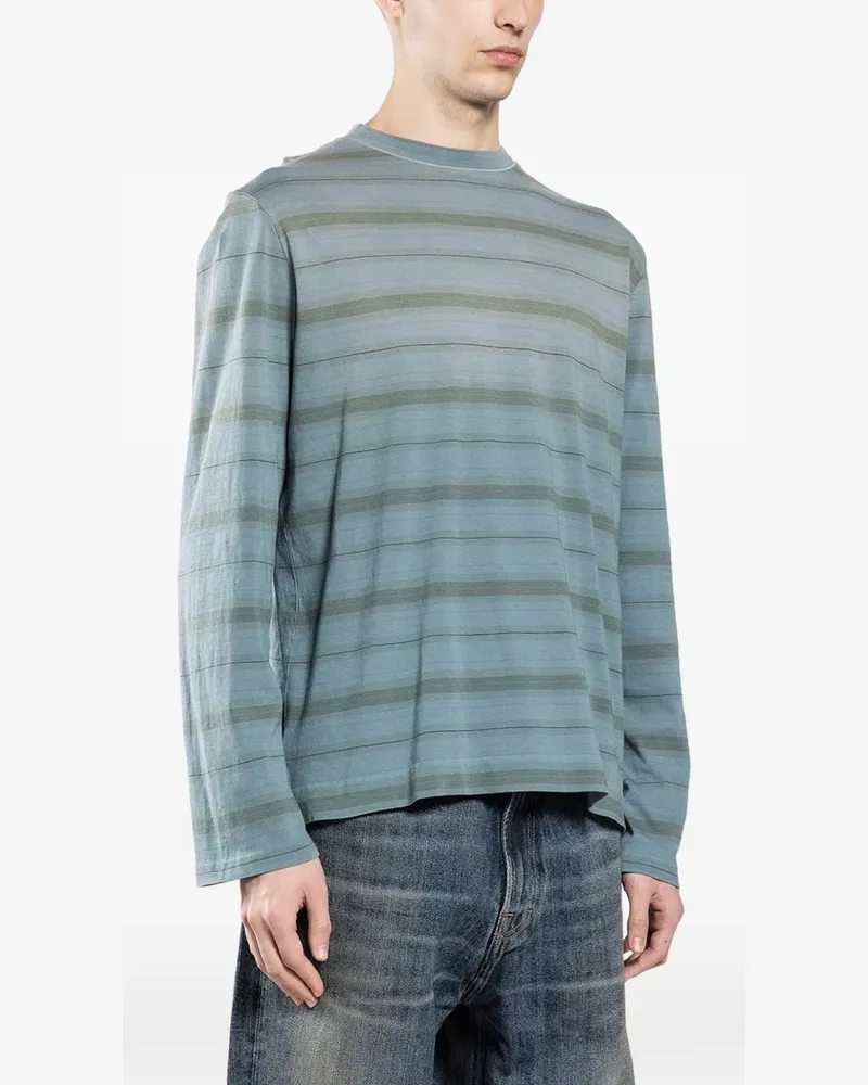 Our Legacy Gestreiftes Langarmshirt - Blau Blau