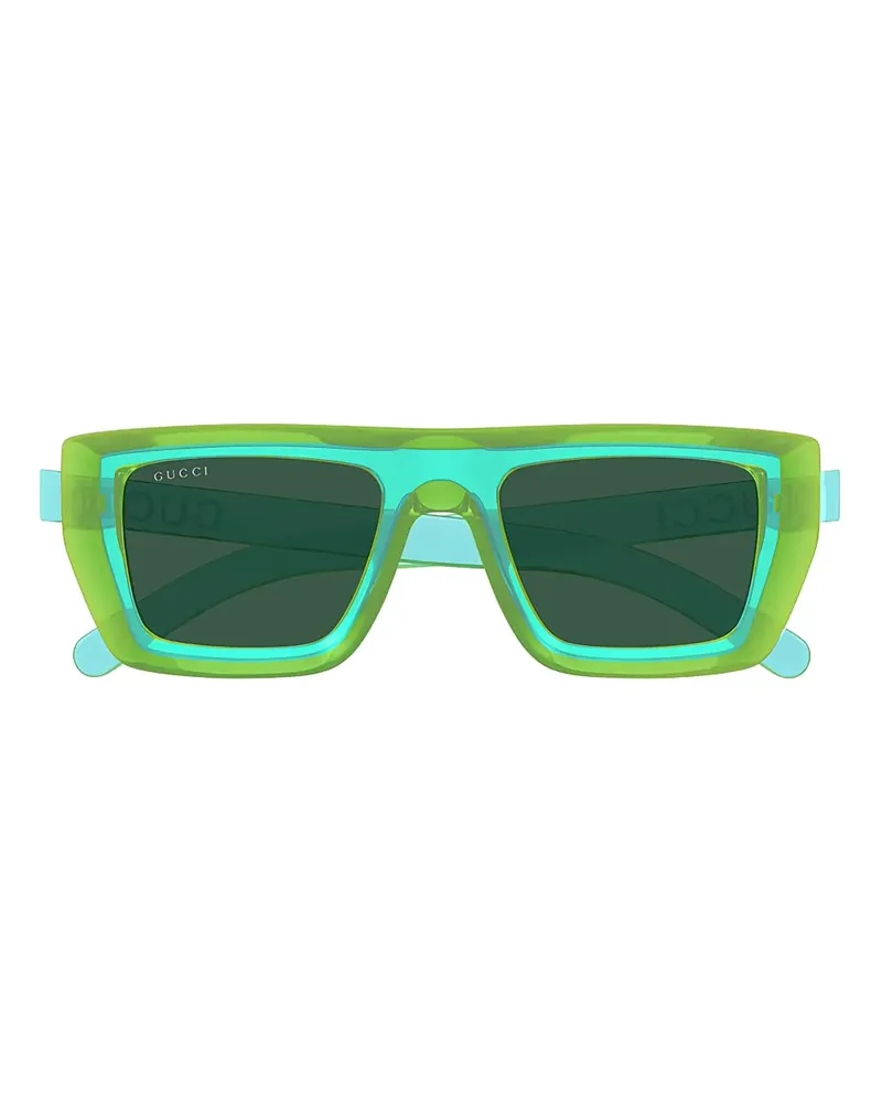 Gucci Eckige Sonnenbrille - Blau Blau
