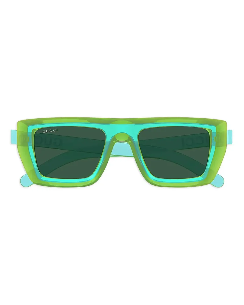 Gucci Eckige Sonnenbrille - Blau Blau