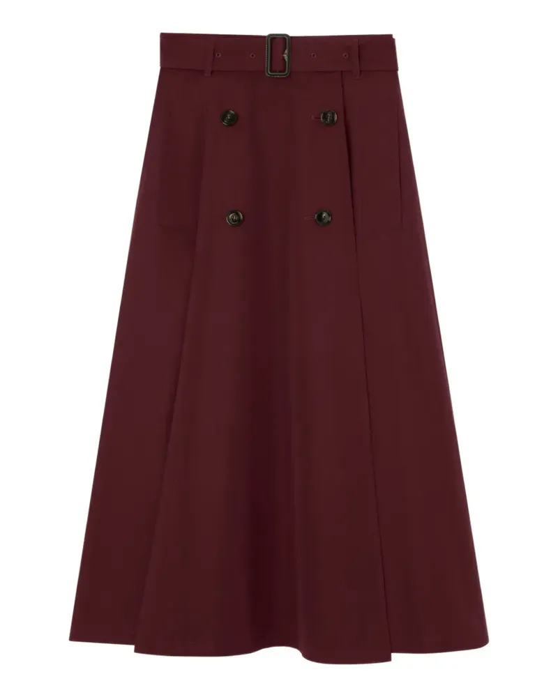 Burberry Tropischer Gabardine Trench Midirock - Rot Rot