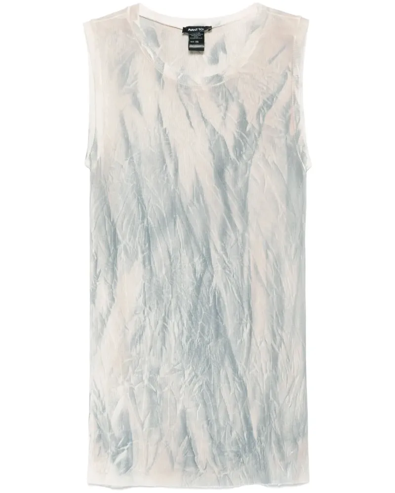 Avant Toi Trägershirt mit Marmormuster - Nude Nude