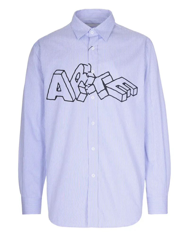 Arte Antwerp logo stripe shirt - Blau Blau