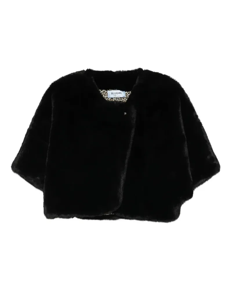 Blumarine Jacke aus Faux Fur - Schwarz Schwarz
