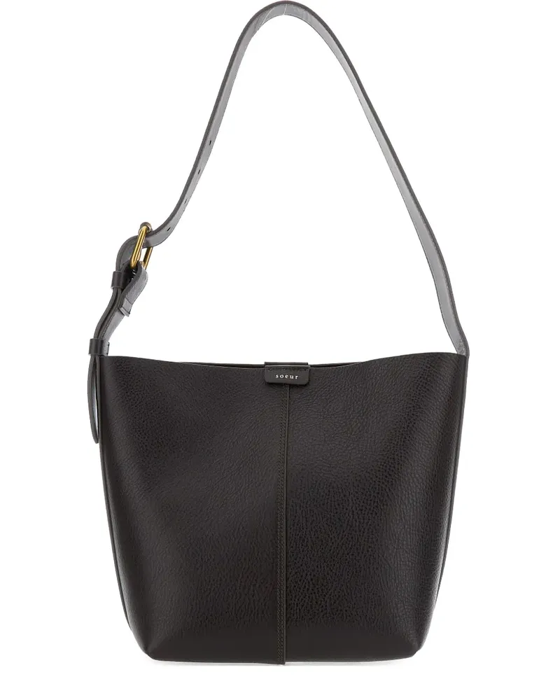 Soeur Schultertasche mit Schnallenriemen - Schwarz Schwarz