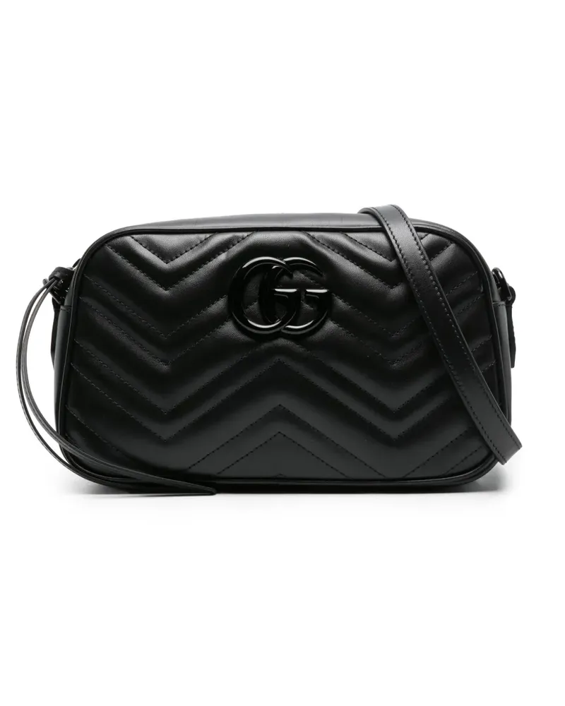 Gucci Kleine GG Marmont Schultertasche - Schwarz Schwarz