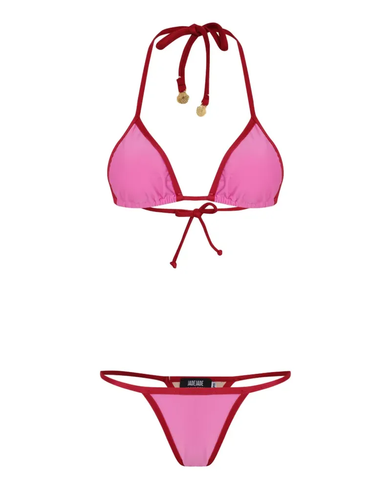 Amir Slama x Jade Picon Bikini mit Verzierung - Rosa Rosa