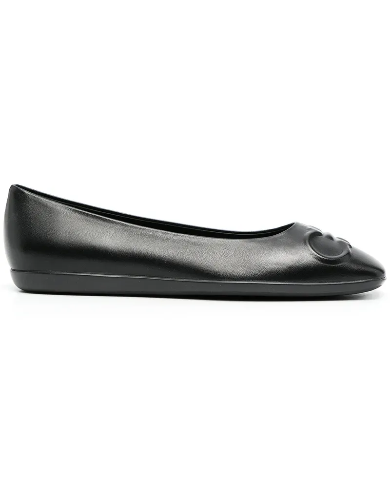 Ferragamo Ballerinas mit Prägung - Schwarz Schwarz