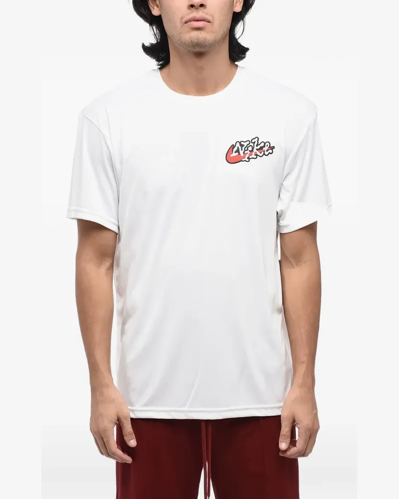 Nike Dri-Fit T-Shirt mit Stickerei - Weiß Weiß