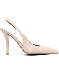 Giuliano Galiano Slingback-Pumps mit Kroko-Effekt Nude