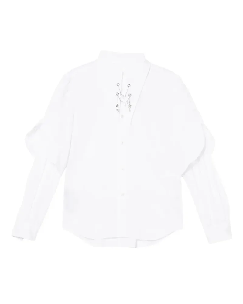 Noir Kei Ninomiya Verziertes Hemd - Weiß Weiß