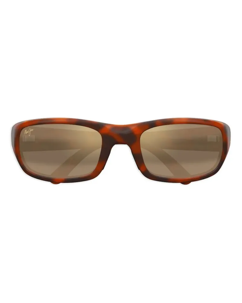 Maui Jim Sonnenbrille mit eckigem Gestell - Braun Braun